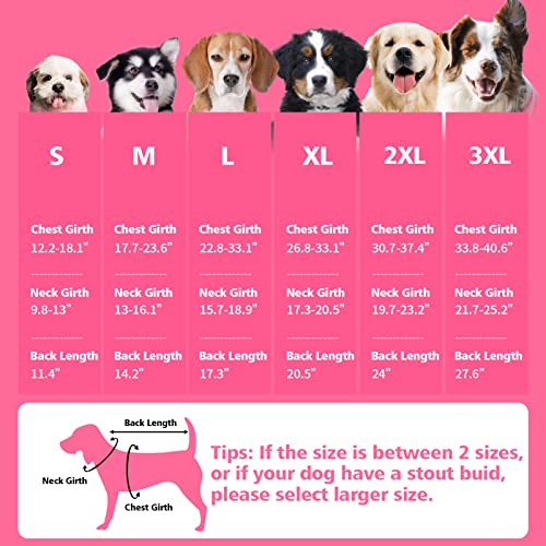 Image of Fragralley Dog Coat Medium, Waterproof Dog Jacket with Warm Fleece Lining, Adjustable Reflective Dogs Winter Coat, Turtleneck Pet Coats for Cold Weather (Pink M)