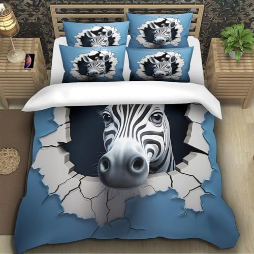 Housse de couette 3D conception forestière parure de lit microfibre 260x220 - 5