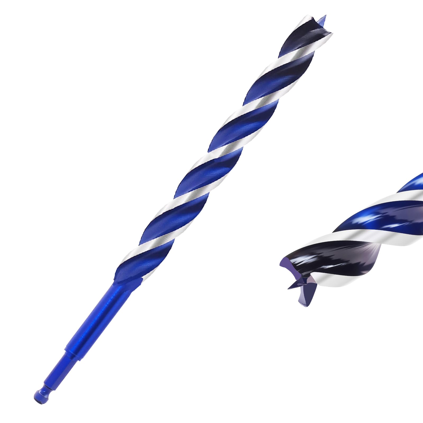 Wood Drill Bits, 12mm x 230mm Long Drill Bit for Wood Carbon Steel Quick Change Hex Shank Wood Drill Bit for Woodworking, Softwood and Plastic