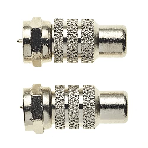 Keple F Type Plug to Phono Socket RCA Female Male RF Connector Coaxial Adapter, TV Coaxial Type F Plug - Image 4