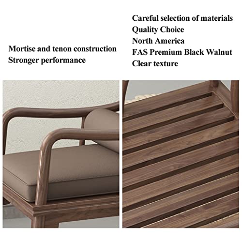 110 * 65 * 90Cm, Modern Rocking, Black Walnut Home Balcony Leisure Lounger, Adult Getaway Napping Chair, Simple Wood Rocking Chair #TOP3