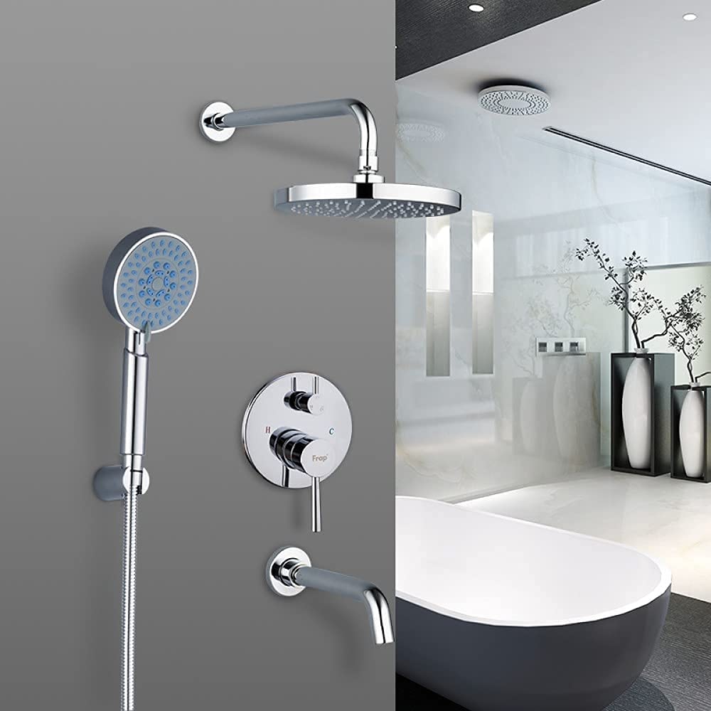 Système de douche anti-calcaire avec pommeau rond ABS pour réparer les robinets fuyants
