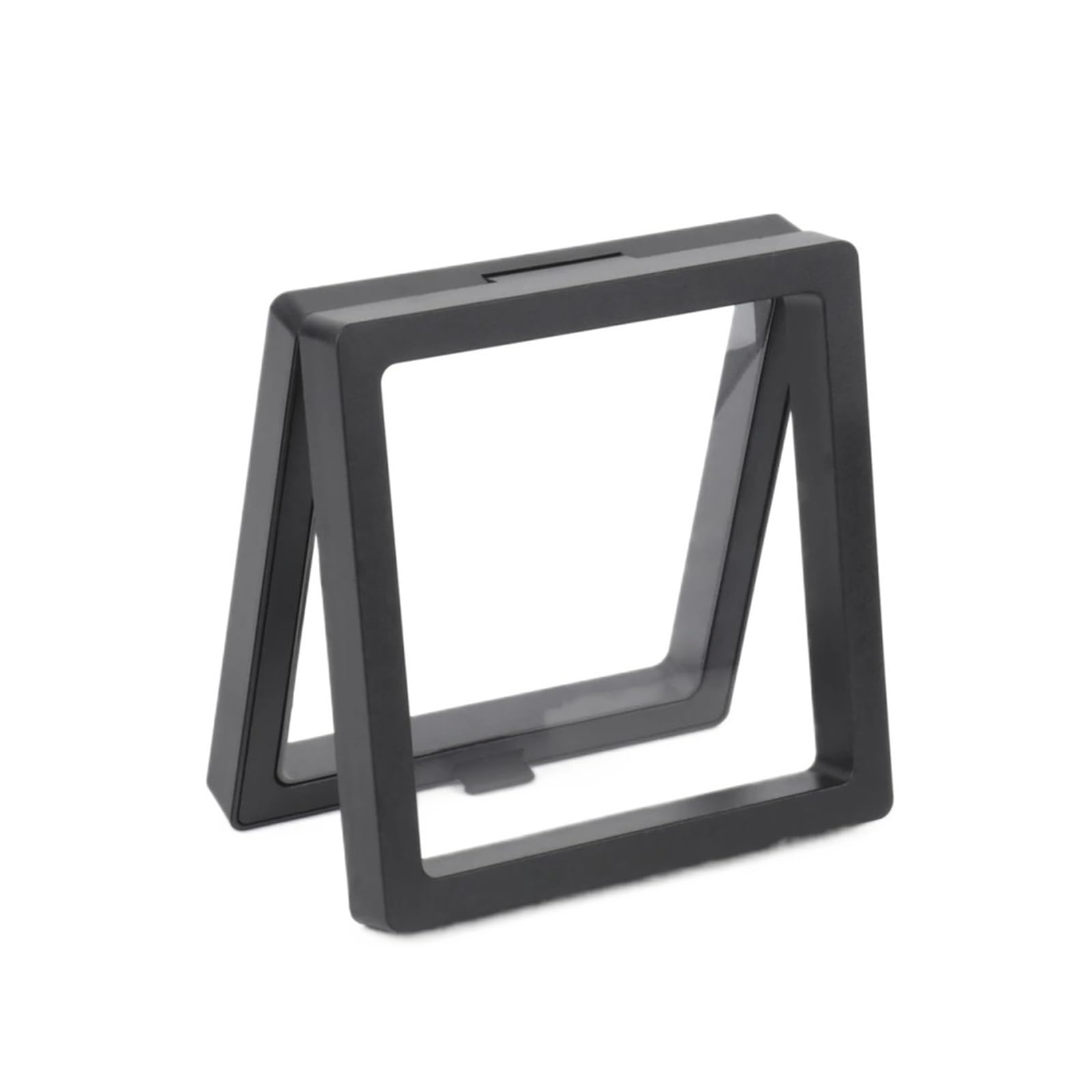 20pcs PE Film Jewelry Storage Box 3D Packaging Case Gemstone Free Stand Floating Frame Membrane Ring Earrings Necklace Display Holder For Earring Necklace Bracelet(Black-9x9cm)