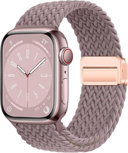 Image of Braided Nylon Band Compatible with Apple Watch 49mm /46mm /45mm /44mm /42mm /41mm /40mm /38mm | Adjustable Magnetic Clasp Strap Fit for Ultra 3 /2 /1, SE3 /2 /1 & Series 11 /10 /9 /8 /7 /6 /5 /4 /3 /2 /1