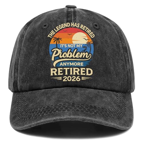 Writpoty Retirement Gifts for Men Women - Funny Retired Hats 2026 - Its Not My Problem Anymore Retired 2026 - Adjustable Baseball Cap