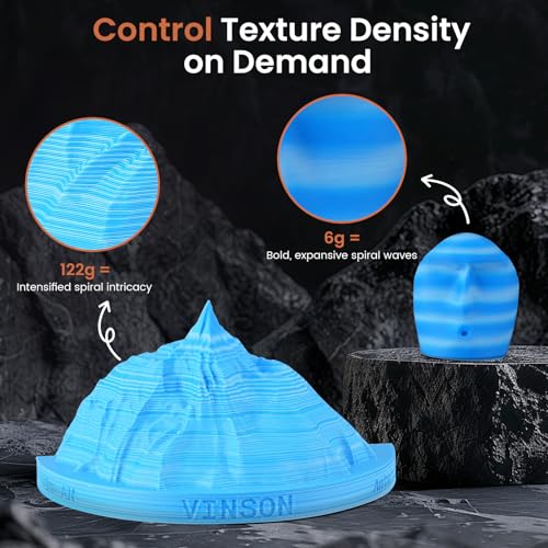 Image of ERYONE Matte Rock Rainbow 3D Printer PLA Filament 1.75 + /-0.03mm, Matte Multicolor Filament PLA 1KG(2.2LBS) Spool, 30-500mm /s High Speed Printing Twist Rainbow PLA, Arctic Ocean