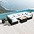 Dineli Patio Furniture Sectional Sofa with Gas Fire Pit Table Outdoor Patio Furniture Sets Propane Fire Pit (Pure White-Rectangular Table)