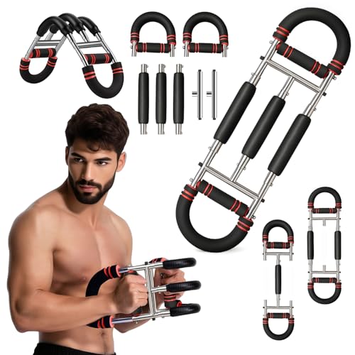 RoserRose Twister Armtrainer, Brustmuskel Trainingsgeräte mit DREI Feder, Verstellbarer Brusttrainer Männer, Tragbares Heim-Fitnessgerät für Armstraffung und Krafttraining, Rot RoserRose Twister Armtrainer, Brustmuskel Trainingsgeräte mit DREI Feder, Verstellbarer Brusttrainer Männer, Tragbares Heim-Fitnessgerät für Armstraffung und Krafttraining, Rot