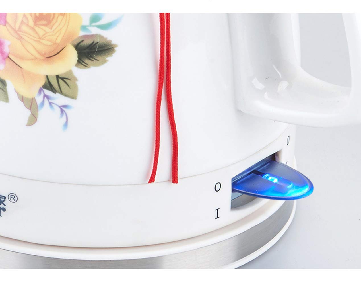 Elektryczny, ceramiczny, bezprzewodowy, biały czajniczek - dzbanek retro 1,2 l, 1200 W szybko gotuje wodę na herbatę, kawę, zupę i płatki owsiane - zdejmowana podstawa, ochrona przed gotowaniem na