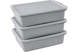 Saedy 3 Pack 13 L Food Service Bus Tub with Lid: The...