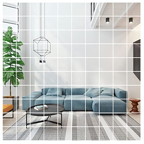 TUOYECHEN Spiegelfliesen Selbstklebend, 100 Stück Quadrat Klebespiegel 5x5cm Acryl Spiegel zum Aufkleben für Wohnzimmer, Schlafzimmer, DIY Dekorative Spiegelfliesen thumbnail