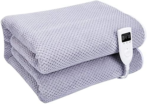 Heated Throw - Electric Blanket Electric Heated BlanketWarm Soft Over ThrowPlush Fleece Rug with 3 Heat SettingsDigital TimerOverheating