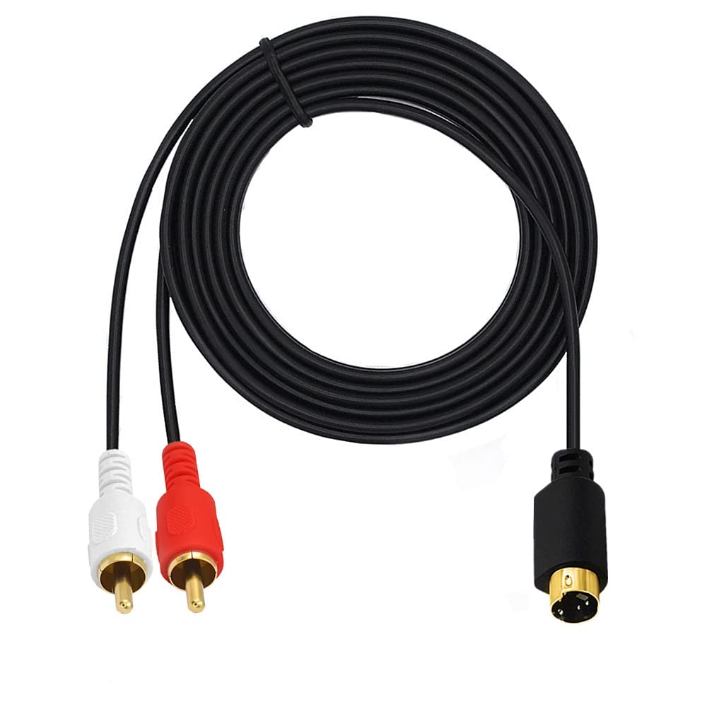 S-Video 4-poliges Mini-DIN auf Cinch-Splitterkabel, vergoldet, 4-polig, Mini-DIN-S-Video-Stecker auf 2 Cinch-Stecker, Audio-Y-Splitter-Verlängerungskabel, 1,5 m