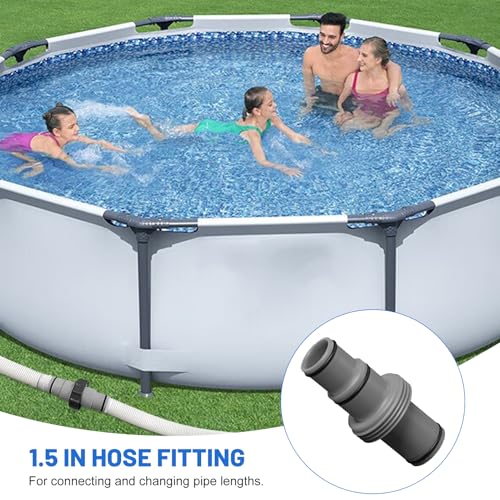 Sand Filter System Hose Connector 38 mm and 32 mm, Pool Hose 38/32 mm, Connector for Filter Pumps for Intex Bestway Coleman, Pool Hose Adapter (2-Way Valve A) - Image 3