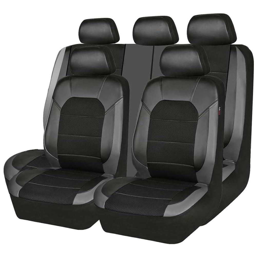 Toets C/Black Ar Seat Overs Full Set For Vauxhall Mokka 2012-2024, All-Weather Nonslip Leather Omfortable Breathable Seat Overs Protetors Aessories,