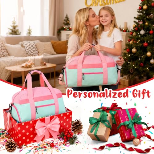 WOOMADA Kids Duffle Bag with Shoe & Wet Pocket