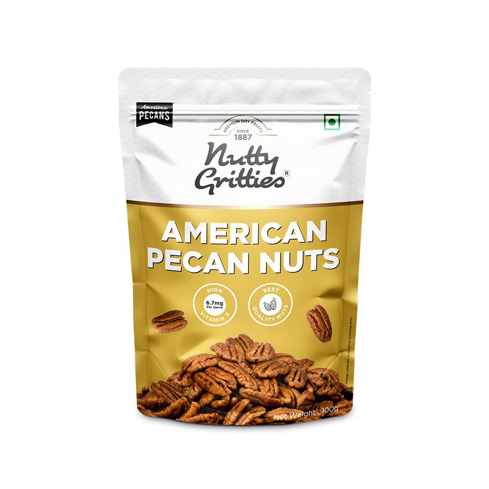 Nutty Gritties American Pecan Nuts, High in Vitamin E, Low Carb, Dietary Fibre Rich, 100g (100 gram)-image-39