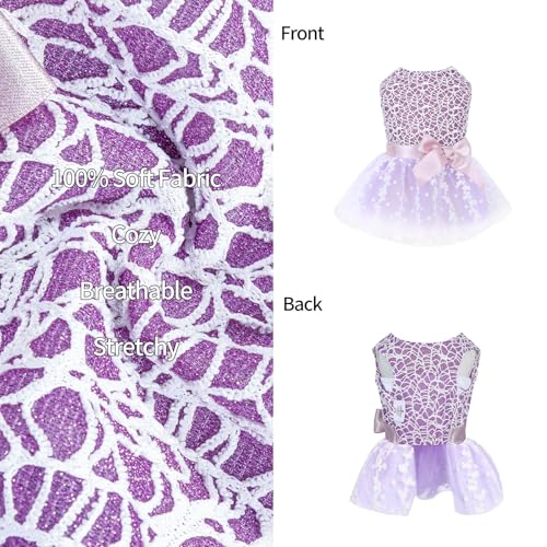 Image of CuteBone Dog Birthday Dress Girl Puppy Skirt Tutu Cat Wedding Outfit Pet Party Clothes for Small Dogs Costume DD14M