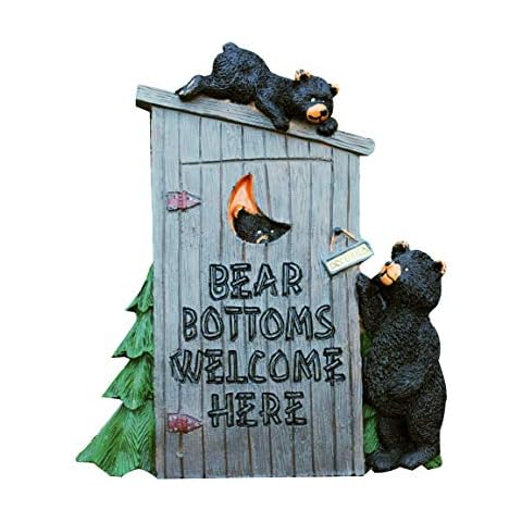 Goodman and Wife Poly Resin Decorative Wall Plaque Bear Bottoms Welcome for That Country Garden Home Cover