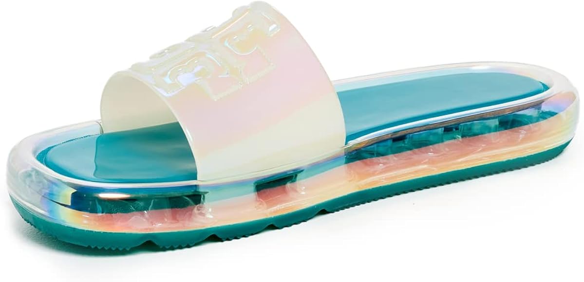 Amazon | Tory Burch レディース バブルジェリーサンダル, Iridescent 