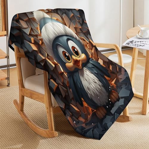 Plaid couverture flannel pingouin très doux pour des nuits douillettes - 8