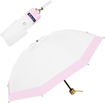 Amazon | 100%遮光 日傘 折りたたみ傘【Rose Blanc】 日傘 晴雨兼用 UV