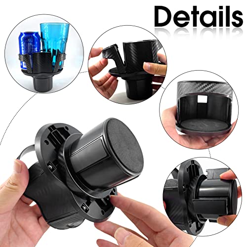 Adaptador Expansor Portavasos 2 en 1 para Auto Negro miniatura 3