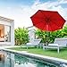 Abba Patio 11ft Patio Umbrella Outdoor Umbrella Patio Market Table Umbrella with Push Button Tilt and Crank for Garden, Lawn, Deck, Backyard & Pool, Red