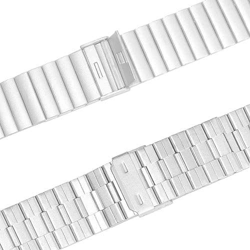 Image of ACM Watch Strap Stainless Steel Metal 22mm compatible with Fire-Boltt Invincible Plus Bsw097 Smartwatch Adjustable Belt Band Silver