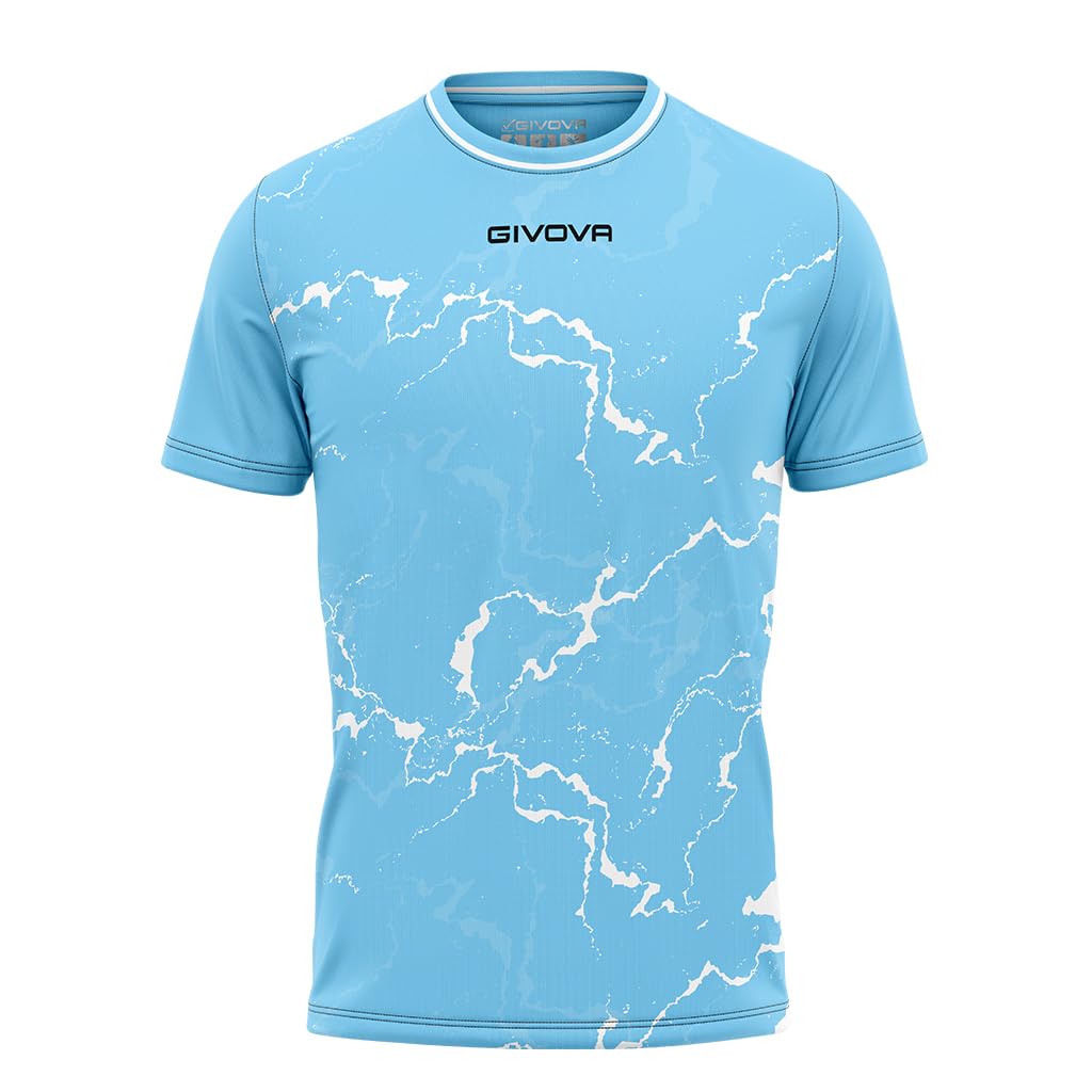 Givova Shirt Grafite Interlock Celeste/Bianco Tg. Xl - 4