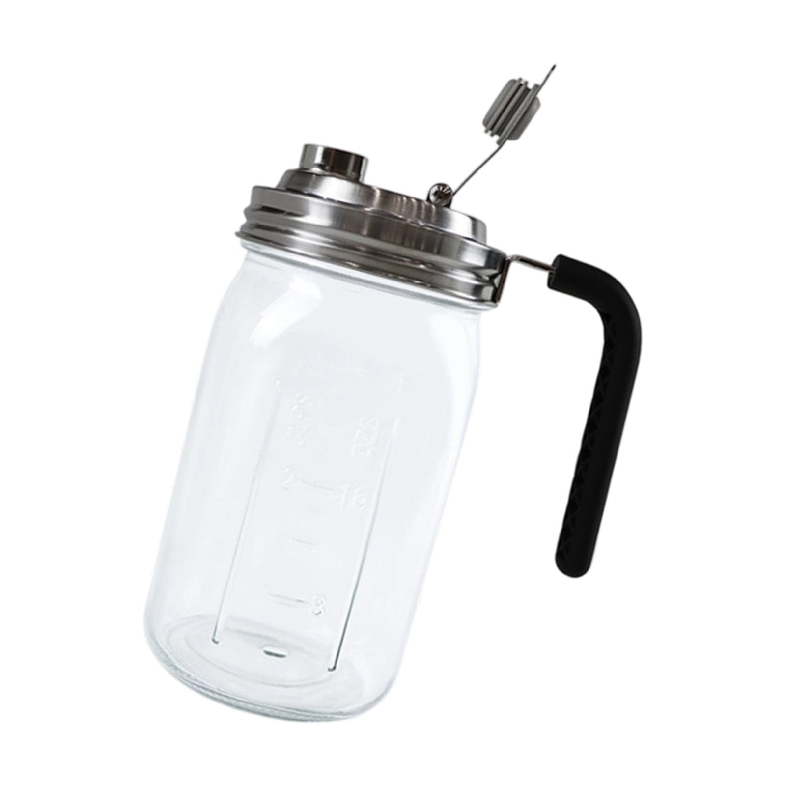 alloneslife Glass Beverage Dispenser Jar Pitcher Leakproof Glass Beverage Storage Jar Suitable for Everyday Drink Prep Drink Dispenser