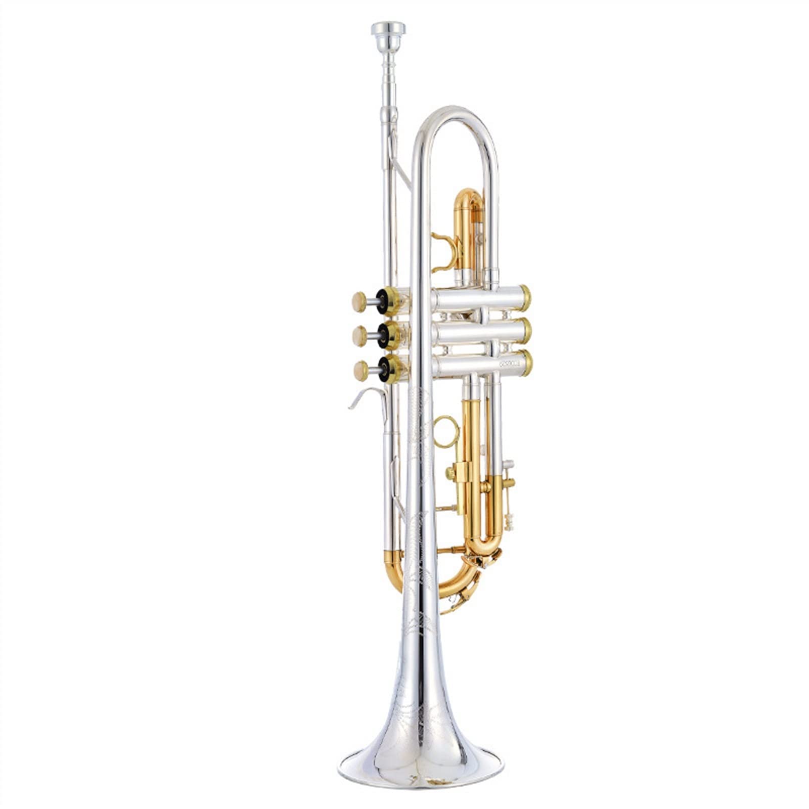 początkujących trąbka Standardowa Trąbka B-tune Instrument Dęty Blaszany Korpus Z Mosiądzu Posrebrzana Rzeźba Dla Początkujących Do Gry Dla Dorosłych Uczniów Trąbka
