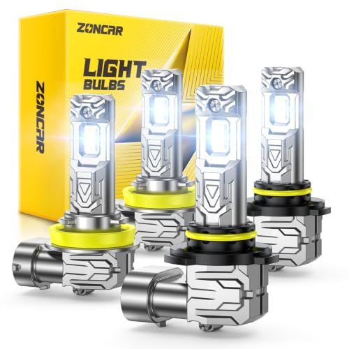 Image of 9005 H11 LED Light Bulbs, 68,000LM, 6500K White, 4-PACKS