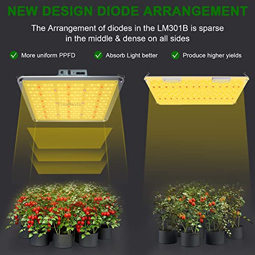 FinaBaolu Ar1000 100W LED Grow Lights for Indoor Plants, Full Spectrum 3x3ft Coverage with Samsung Lm301B Diodes Dimmable LED Grow Lights for Seed Staring & Veg Flower Bloom Grow