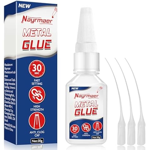 Metal Glue, 30 Grams Metal to Metal Glue, Super Glue for Metal, Repair Glue for Metal, Glass, Plastic, Ceramic, Acrylic, and DIY Craft ect Cover