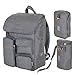 LCP Kids Zaino mamma per passeggino. Fasciatoio portatile e porta biberon, borsa neonato impermeabile e capiente, grigio