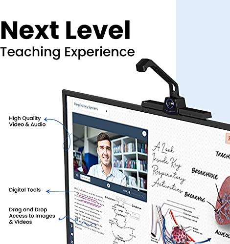 Image of TutorPlus Portable Interactive Panel, Convert Any Monitor /Display (32 inch(81.2cm) - 65 inch(165cm)) into Digital whiteboard, Built-in Camera, Mic for Online Classes, Recording & Livestreaming on YouTube