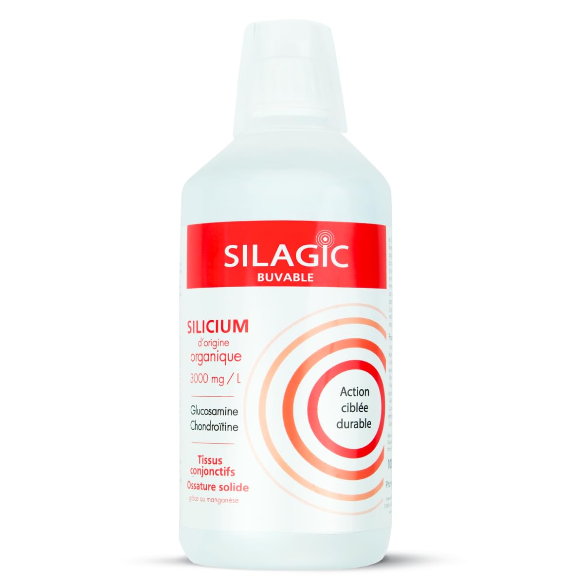 Silagic - Silicium Organique, Glucosamine & Chondroïtine - Enrichi en Manganèse - Articulations sensibles - Maintien Tendons & Cartilages - Fabriqué en France - Buvable 1L