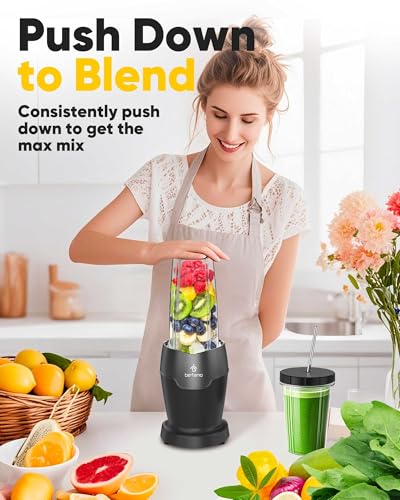 Befano Blender for Smoothies,1200W High-Power Blenders for Kitchen,11 Pcs Smoothie Maker Set with 18oz and 24oz Travel Cups,Ice Crushing, Shakes & Grinding, Ready in 60 Seconds for Home & On-the-Go — view 5