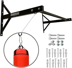 Barra Fixa E Suporte De Saco Para Parede Academia Musculação