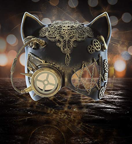 Attitude Studio 4707-SEAS-M Steampunk Cat Ears Eye Mask Robot Monocles Costume thumb #4