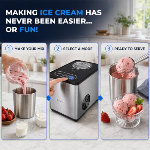 Image of KILIG Dolcina Ice Cream Maker, 4 Modes, 1.5L, LED Touch, IM-02