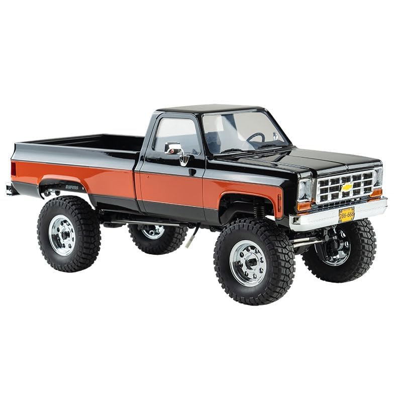 Image of FCX18S FMS 1 /18 Chevrolet K10 S RC Truck, Officially Licensed 4WD RC Crawler 2 Speeds Switch with LED Lights, Off-Road RC Model for Adults (Black)
