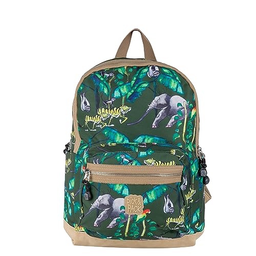 Sac à dos unisexe vert Happy Jungle M Pick & Pack décontracté