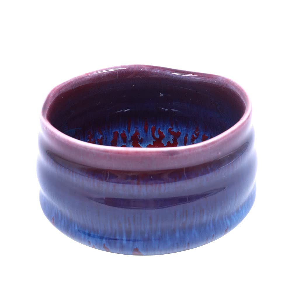Ciotola per tè tradizionale giapponese Chawan, realizzata a mano in Giappone, colore: Viola Rosso