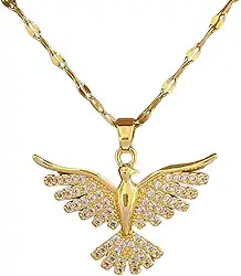 Colar Feminino 'Exuberant Majesty' em Aço Inoxidável com Zircônias – Semijoia de Luxo – Inspiração Mitológica e Elegância Atemporal – Unissex – Acompanha Bolsa de Veludo