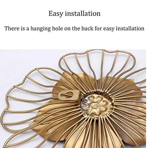 Funerom Metal Floral Wall Decoration Flower Wall Decor(Copper 11.75X1.2X11.75 Inches) #TOP6