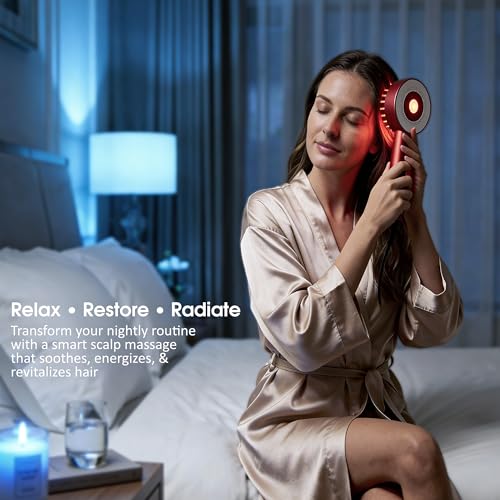 Image of NARISTHA Multi-Functional Smart Electric Hair Comb | Scalp Massager with RGB Light Therapy | Oil Applicator Comb | Rechargeable Waterproof Hair Care Device