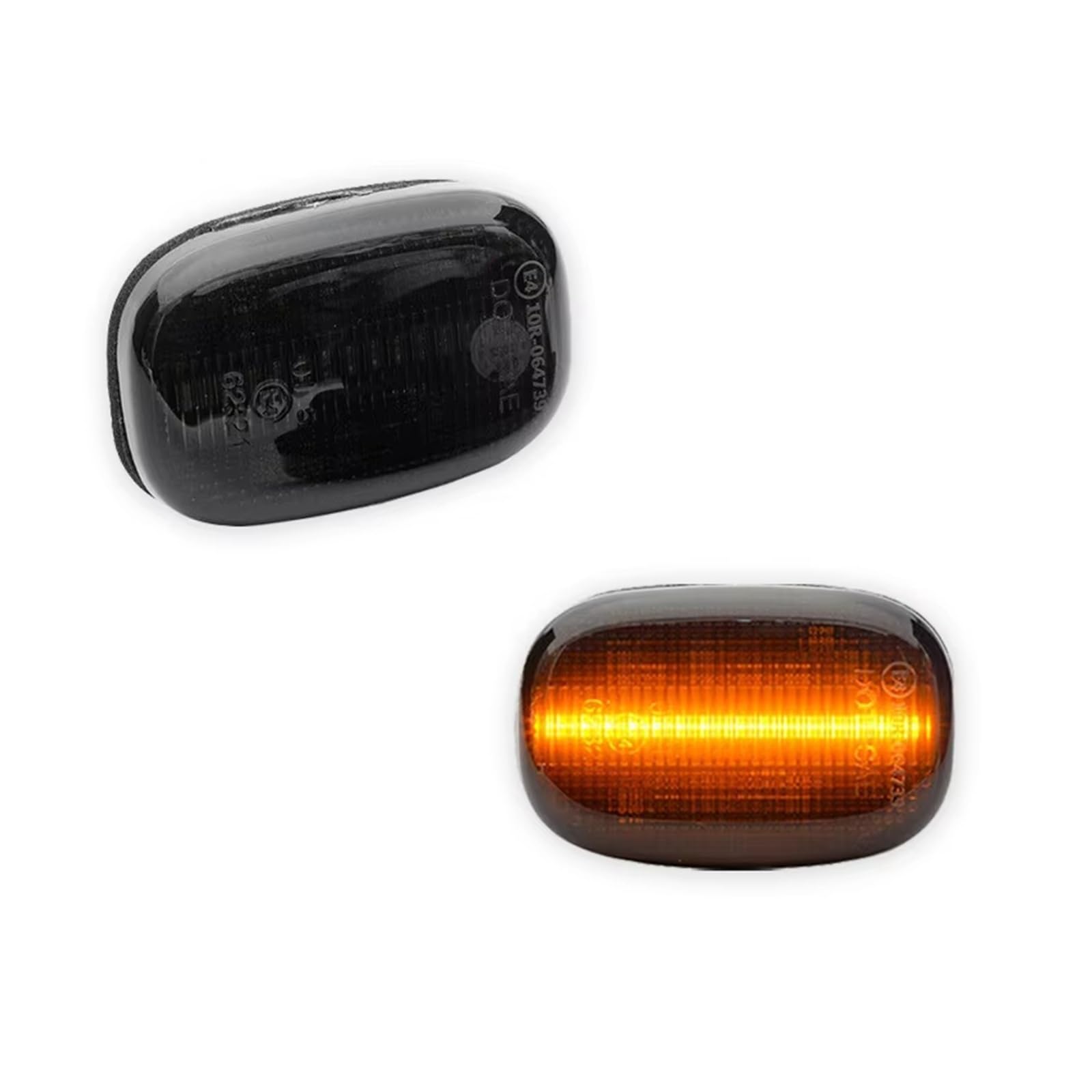 Recambio Intermitente Para Chrysler 200 2015 Lente Ahumada Ámbar Blanco LED Indicador Lateral Delantero Coche Luces Señal Giro Luz Estacionamiento(Amber)