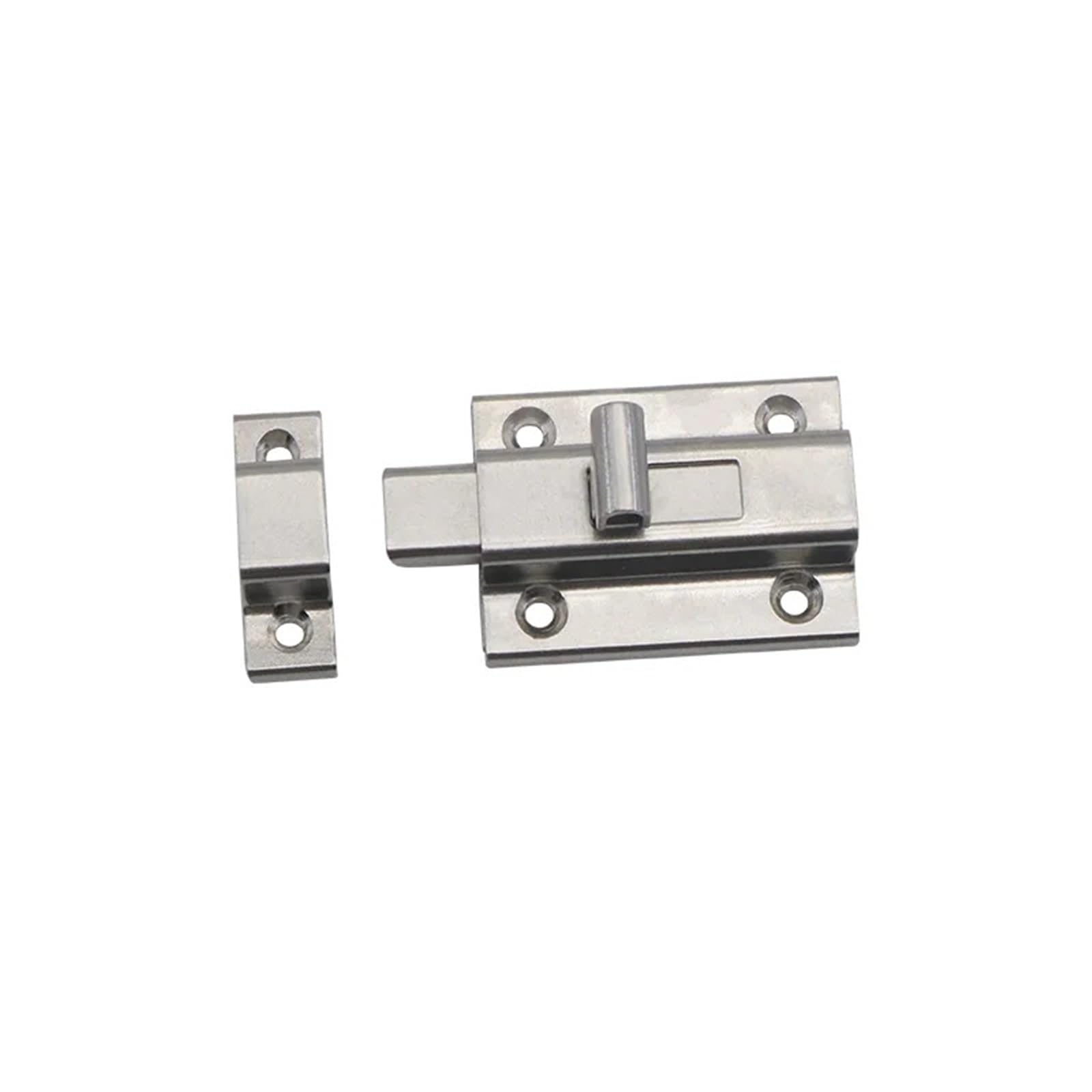 Serrure de porte coulissante encastrable pêne carré inox 50mm pour intérieur